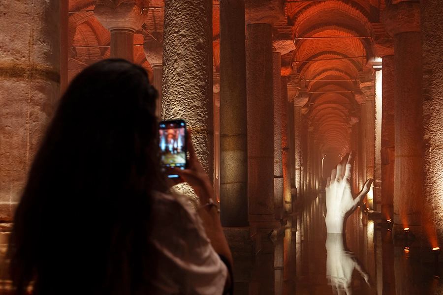 Basilica Cistern interior columns